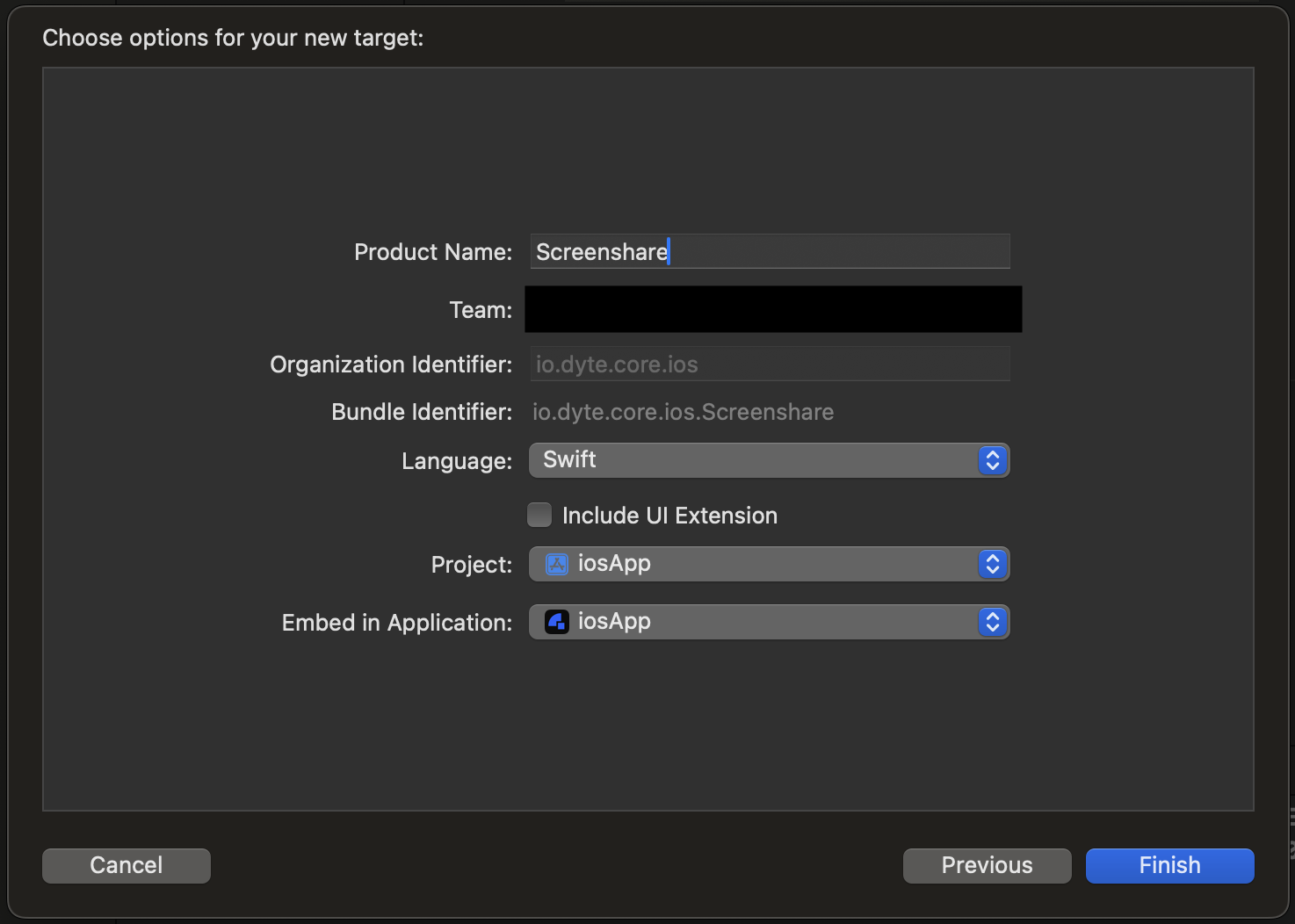 meeting UI screenshot with labeled parts